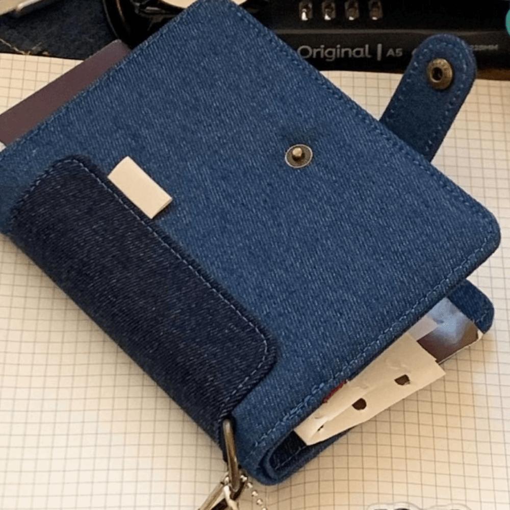 A7 Retro Denim Notebook Refillable Loose Leaf Handwritten Diary Reusable Casing Thick Paper Planner Journal Notebook Student