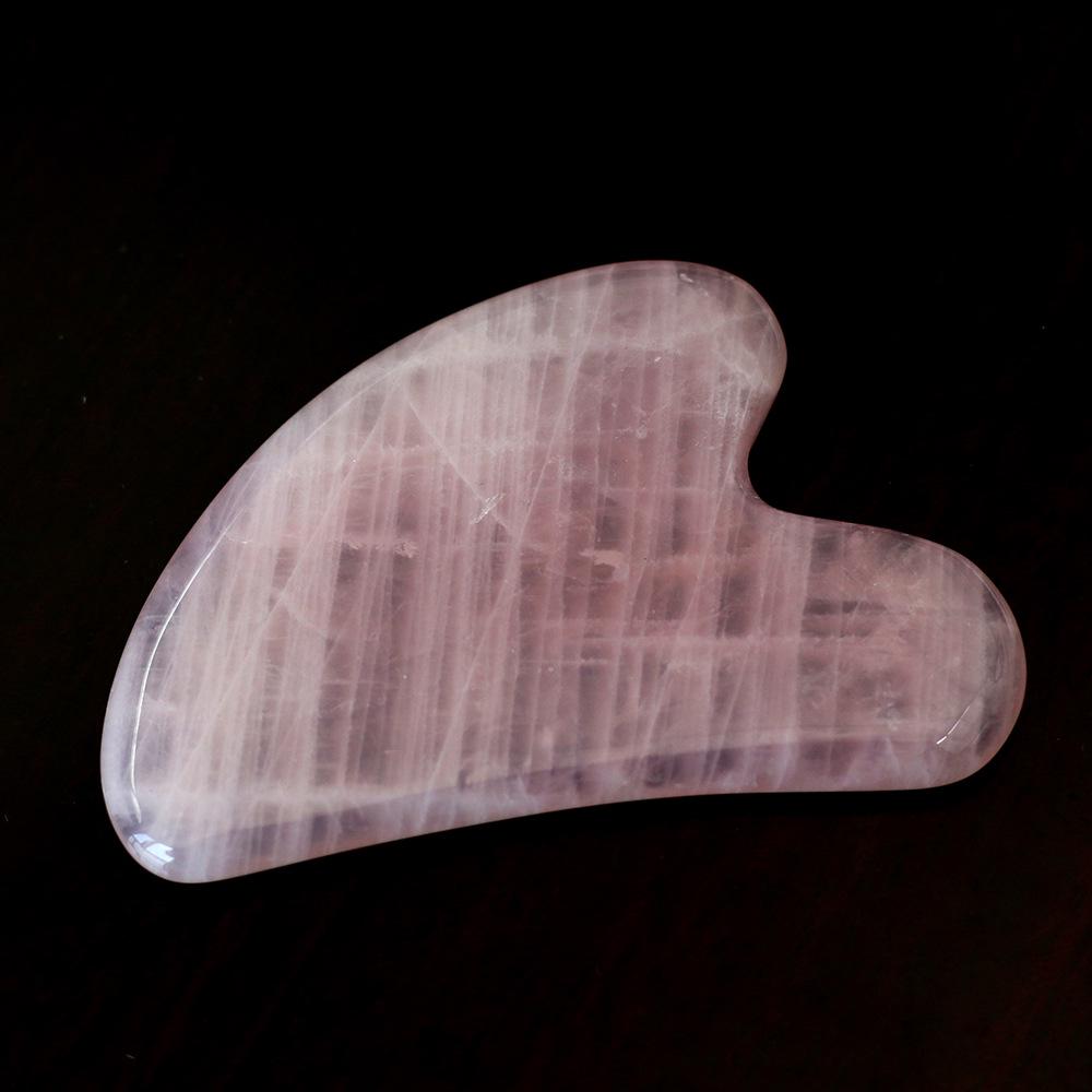 Heart-Shaped Rose Quartz Gua Sha Tool for Full Body Massage