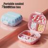 Travel Medication Box Portable Pill Box, with 7 Compartments, Moisture-Proof Dust-Proof Lightweight Medicine Container Organizer, for Daily
