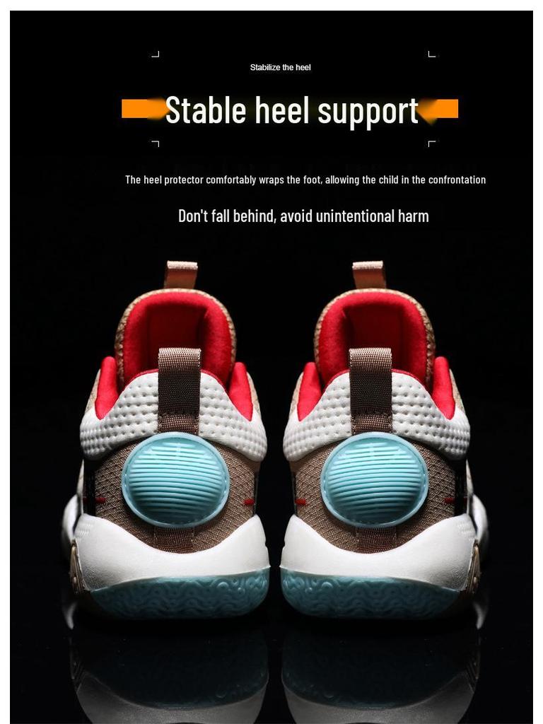 Atmungsaktive Sportschuhe für Jungen, Herbst 2025, Rutschfest, Langlebige Basketballschuhe, Geruchshemmend, Geräuschreduzierendes Design für Mittel- und ältere Kinder