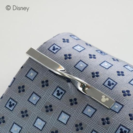 Disney Mickey Mouse Tie Tie Bar Set Includes Tie and Tie Gift & (DN902513-2) Gray, Clip,