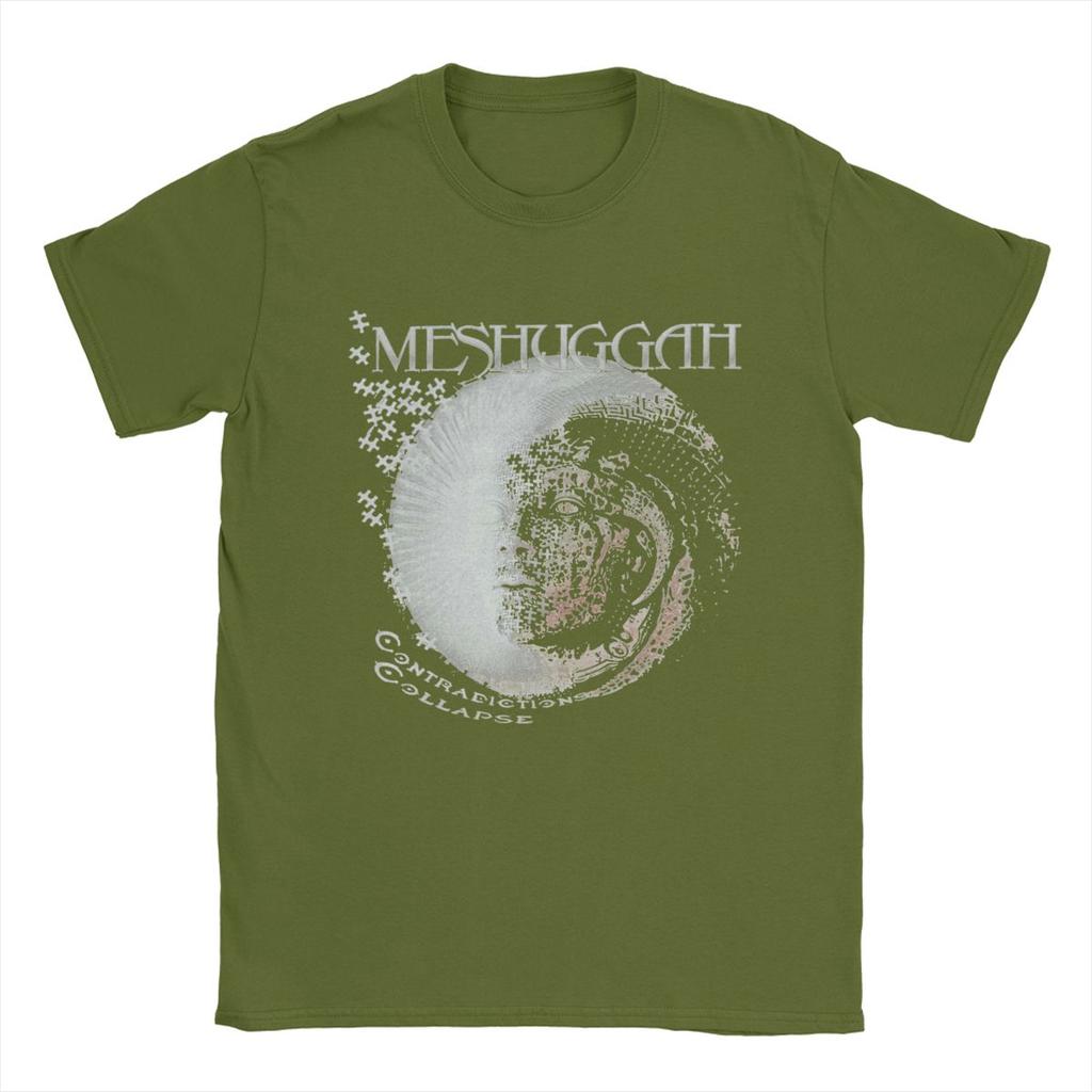 Meshuggah Herren T-Shirt Hipster T-Shirt Kurzarm Rundhals T-Shirt Reine Baumwolle Partykleidung