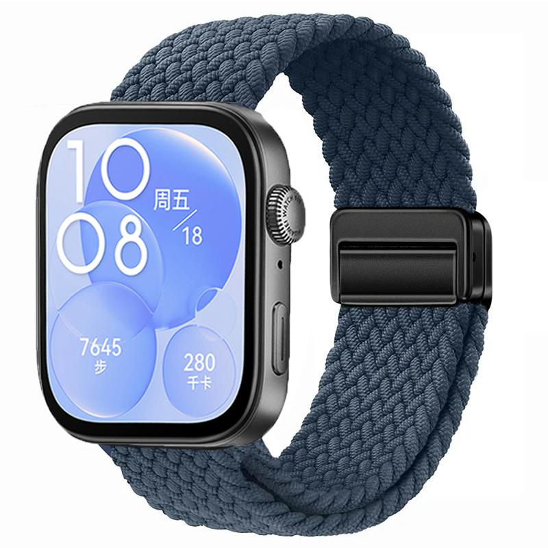 Nylon Braided Strap for Huawei Watch Fit 3/4/4 Pro Magnetic Adjustable Comfortable Band for Huawei Watch Fit 4/3 Bracelet Belt