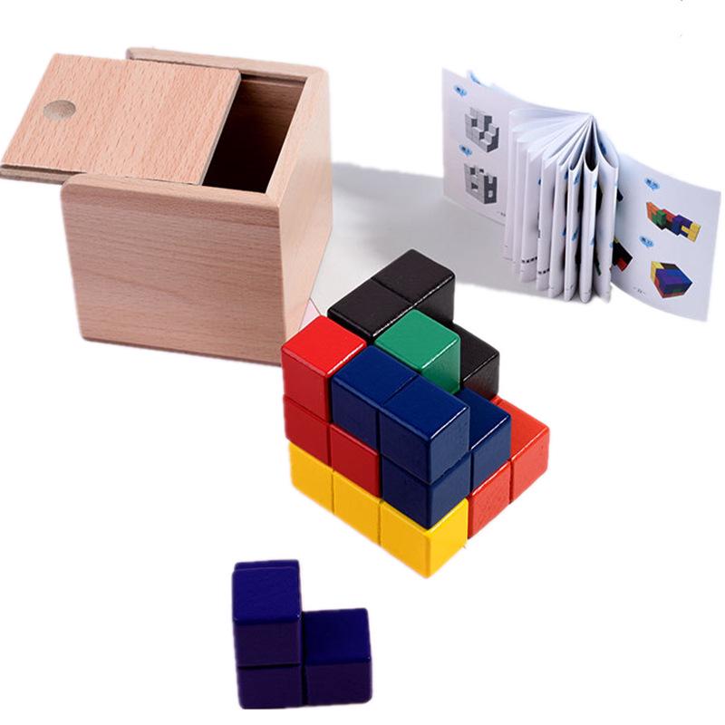 Luban 3D Soma Cube: Children's Tetris Tangram Educational Building Blocks for Early Learning.