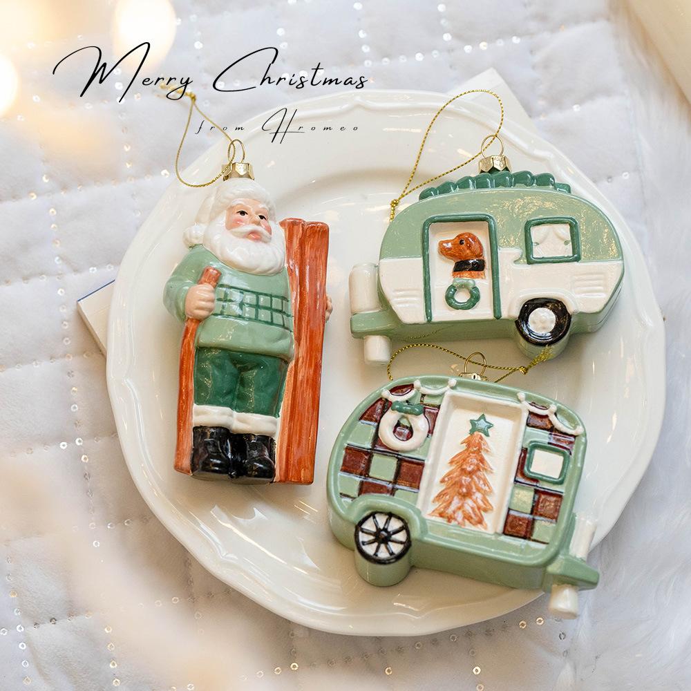 1 Stück Alter Mann Auto Bär Anhänger Weihnachtsbaum Dekoration Anhänger Weihnachtsbaumschmuck Weihnachtsdekoration Kleines Geschenk