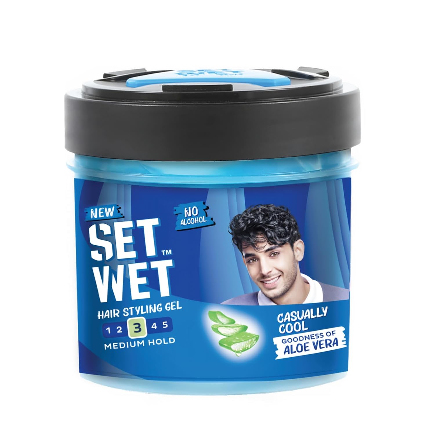 Set Wet Hair Gel for Men Casually Cool 250gm Pack of 1 Medium Hold High Shine Styling