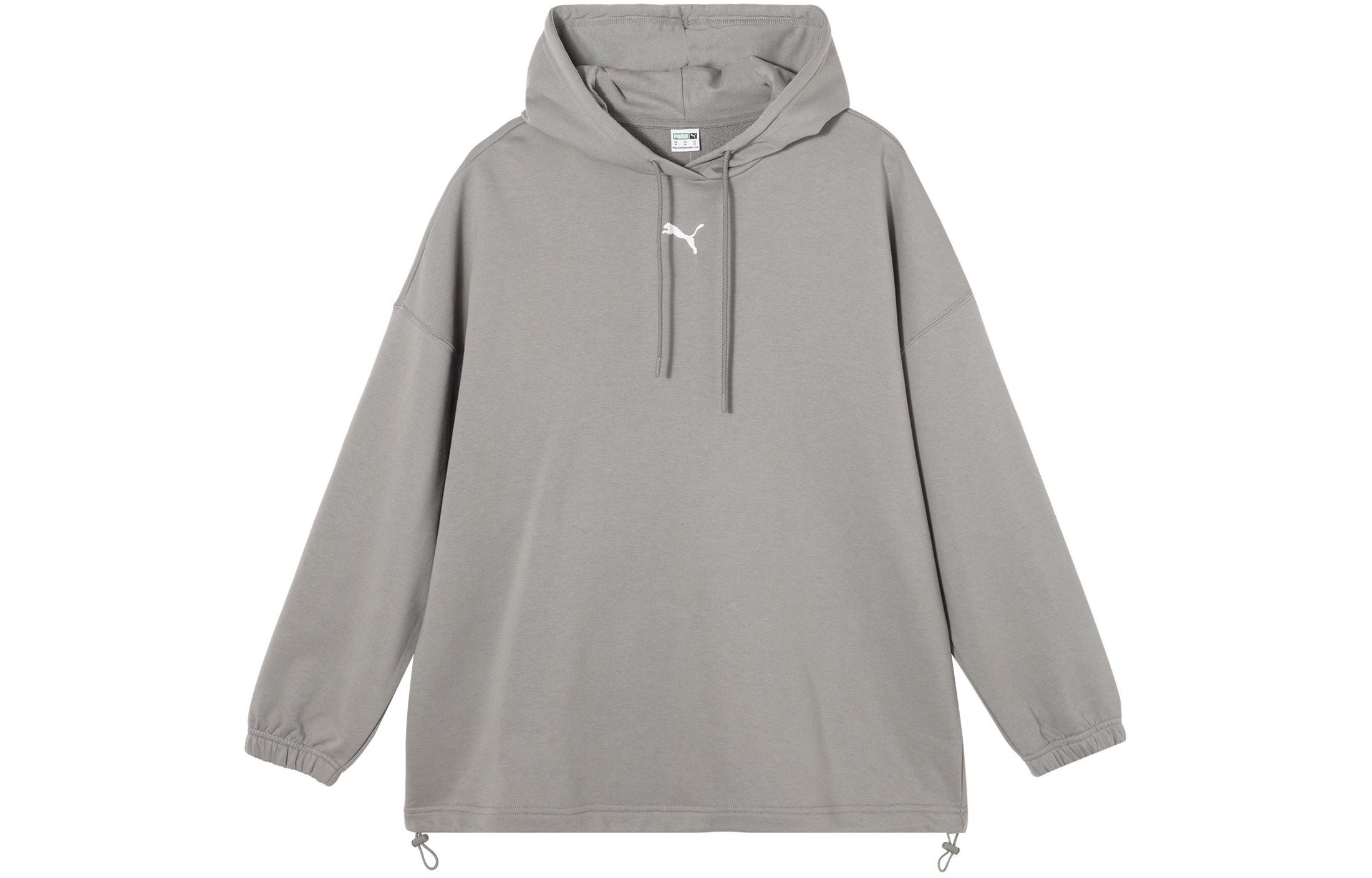 PUMA DARE To OVERSIZED HOODIE TR Sweatshirt Women s Light Gray 624296-62 L