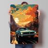Vintage Scenic Drive Sports Car Tin Poster Customized Retro Wall Art Vintage Metal Signs for Garage Modern Home Decoration Decor