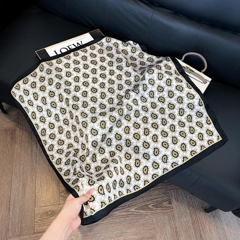 Mother's Day Silk Scarf Muse Festival Gift Simulation Silk Silk Scarf Premium Spring and Summer Square Scarf 71 Silk Decorative Small Scarf