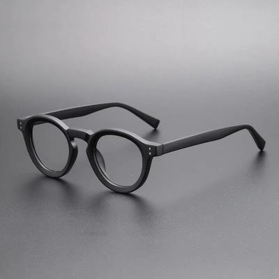Vintage Round Glasses Light Blue Women's Eyeglasses Frame Fashion Japanese Korean Style Retro Eye Glasses For Men Luxury Frames