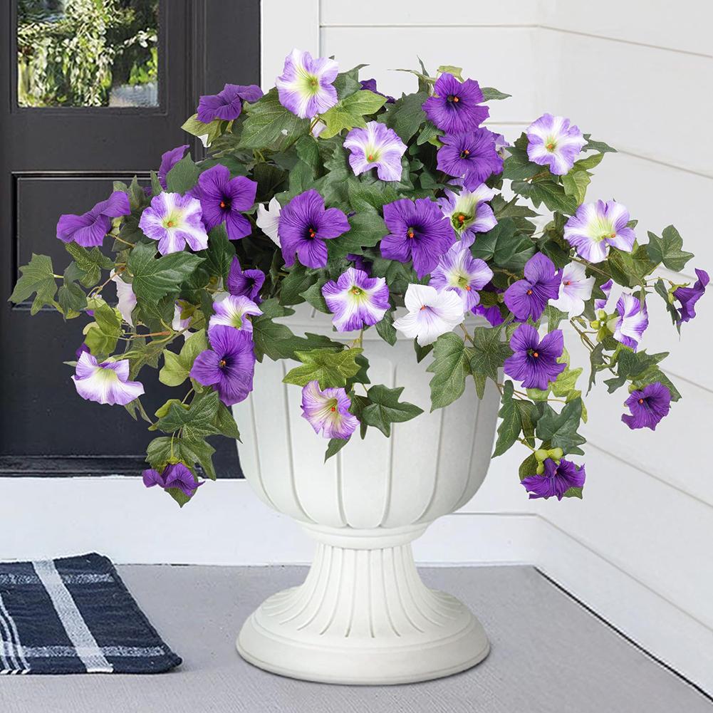 All-Weather Durability Artificial Flowers Faux Petunias UV Resistant Flowers