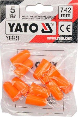FOAM EARPLUGS 33DB 5 PAIRS - YT-7451