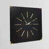 Black Square Decorative Wall Clock Gold Modern Wall Clock Silent Home Living Room Office Wall Clock and Decoration