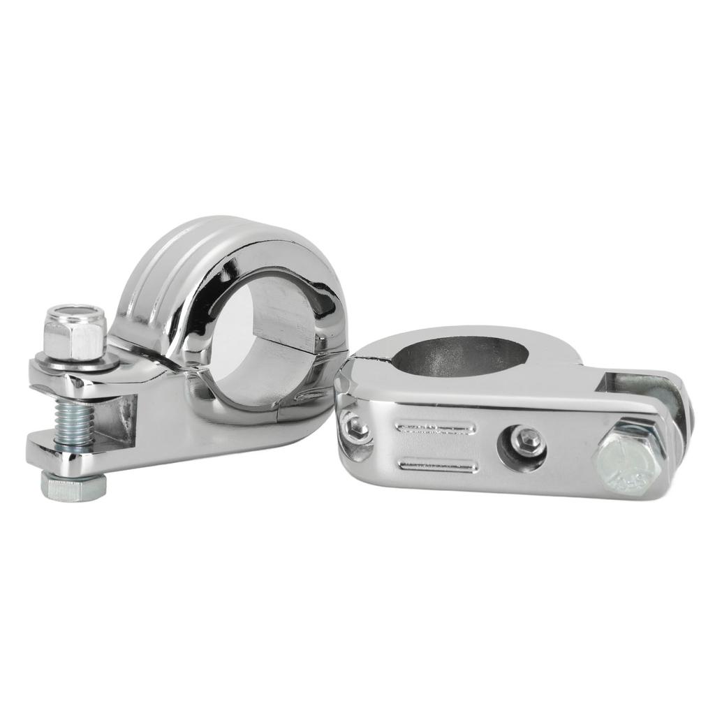 Footpeg P Clamp Mounting Kit Aluminium Alloy Foot Rest Pedal Clamp Bracket for Motorcycle Silver