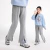 Girls' Bow-Detail Flared Split Hem Sweatpants