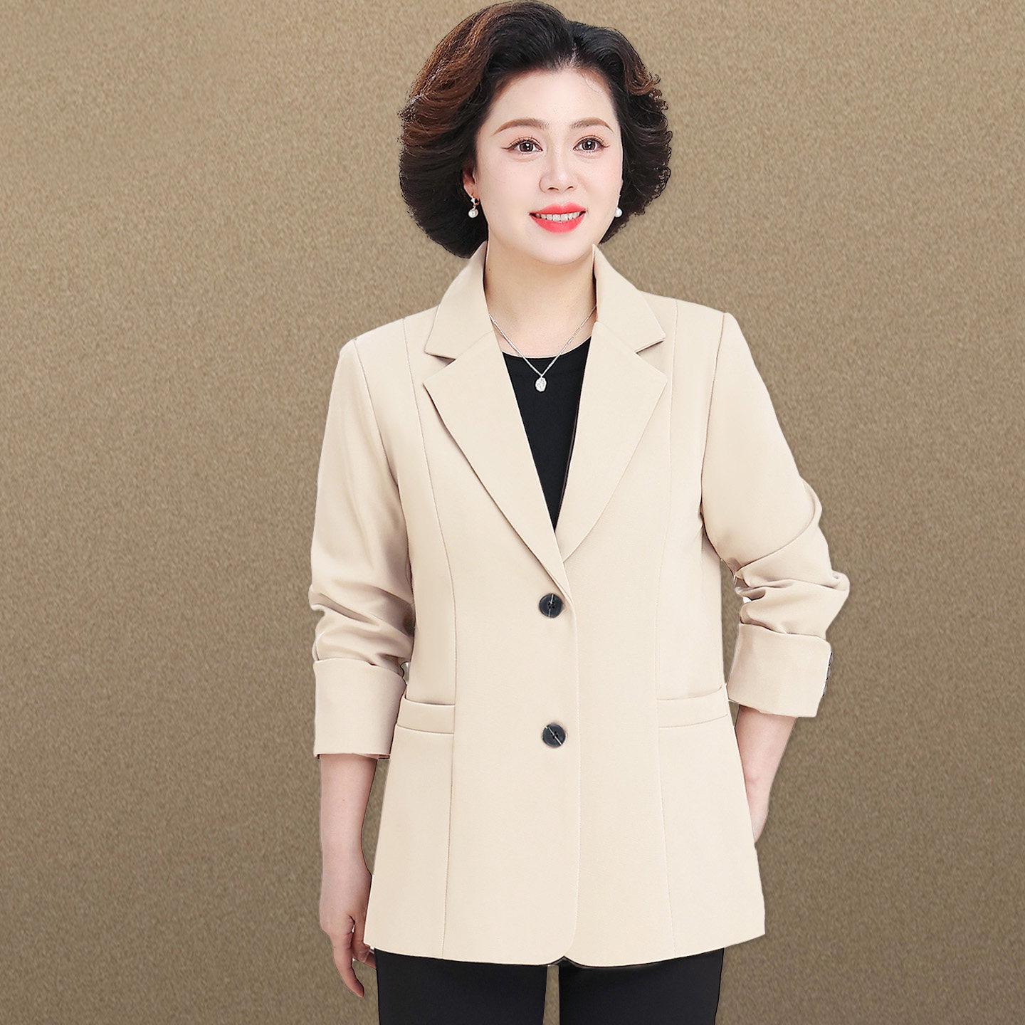 

Mom s Elegant Spring-Autumn Jacket: Stylish 2026 Fashion for Women 2XL [Recommended for 58-62.5 kg]
