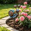 Decorative Garden Stake 2D Sunflowers Stake, Retro Flat Metal Plant Decoration, Carnivorous Outdoor Flower Yard Art for Lawn Bed Planter Creative
