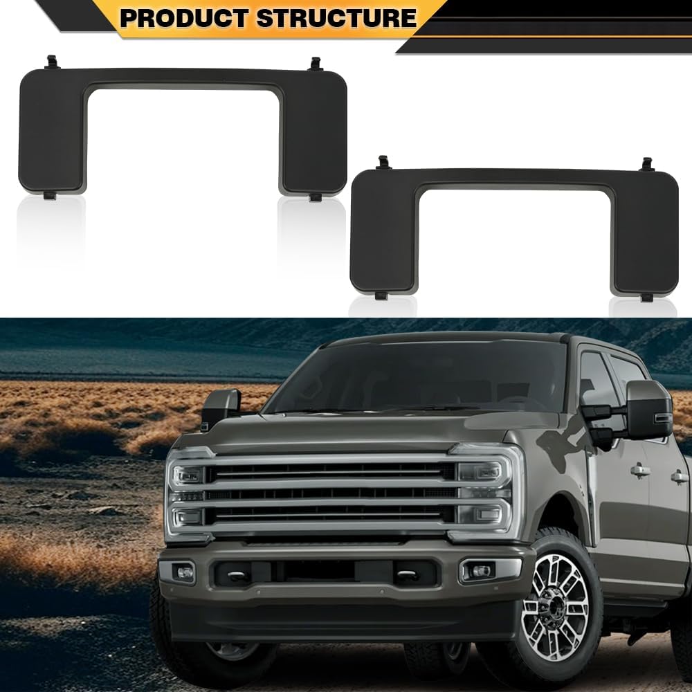 Front Bumper Tow Hook Bolt Cover Cap Pair Compatible with Ford F250 F350 Super Duty 2017-2022
