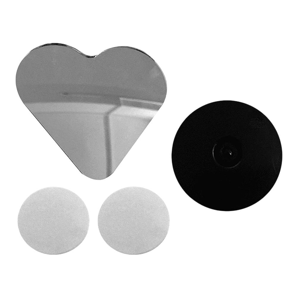 1/2Sets Car Frameless Blind Spots Mirror Heart Shape Side View Mirror with Wide Angle Auxiliary Car Accessories for Car SUVs