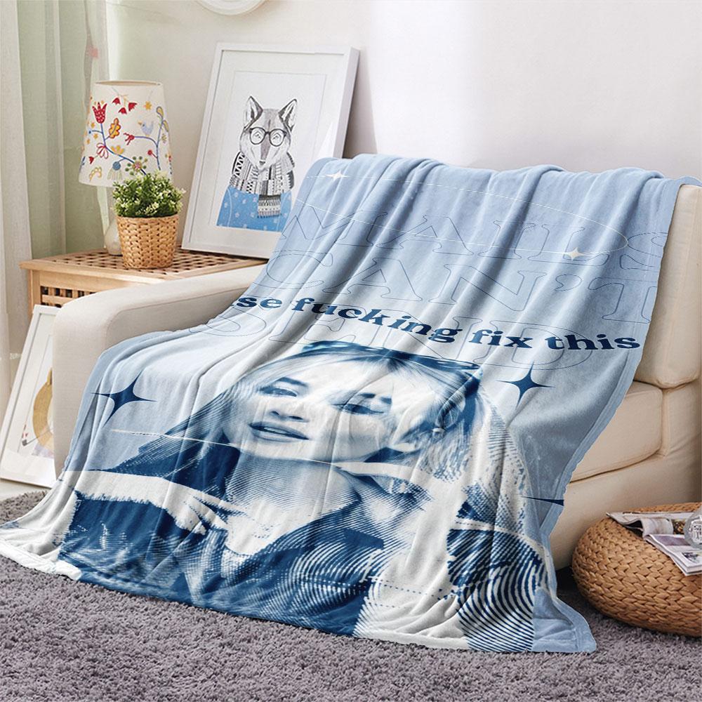 1PC Sabrina Carpenter Soul Blanket, High quality Comfortable for All Seasons, Home Decor, Warmth and Comfort