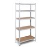 Galvanized Metal Shelving Unit 180x90x40cm Storage 5 Adjustable MDF Shelves, Boltless Assembly Use Garage Office Workshop Pantry The HomeWeeks