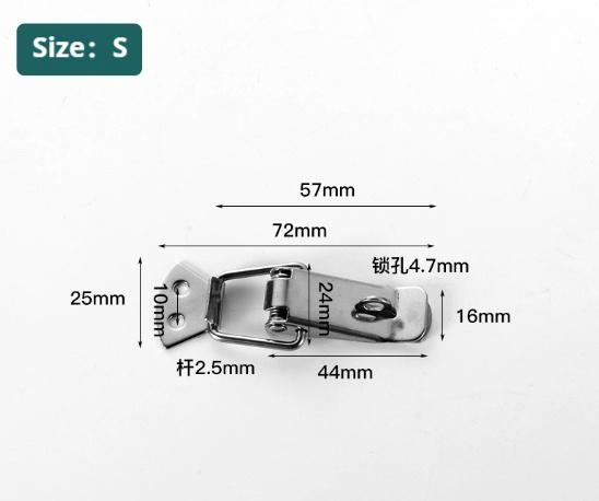 4PCS 304 Stainless Cabinet Box Locks Spring Loaded Latch Catch Toggle  Iron Hasps For Sliding Door Window Furniture Hardware