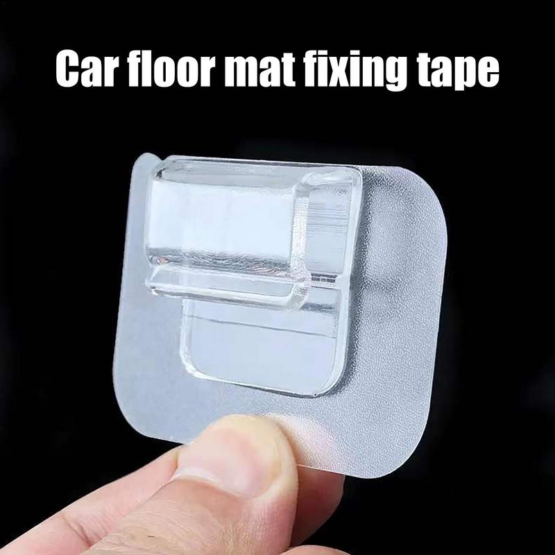 Car Floor Mat Clips Self Adhesive Invisible Non-Slip Carpet Clips Universal Mat Fasteners For Prevent Displacement Portable