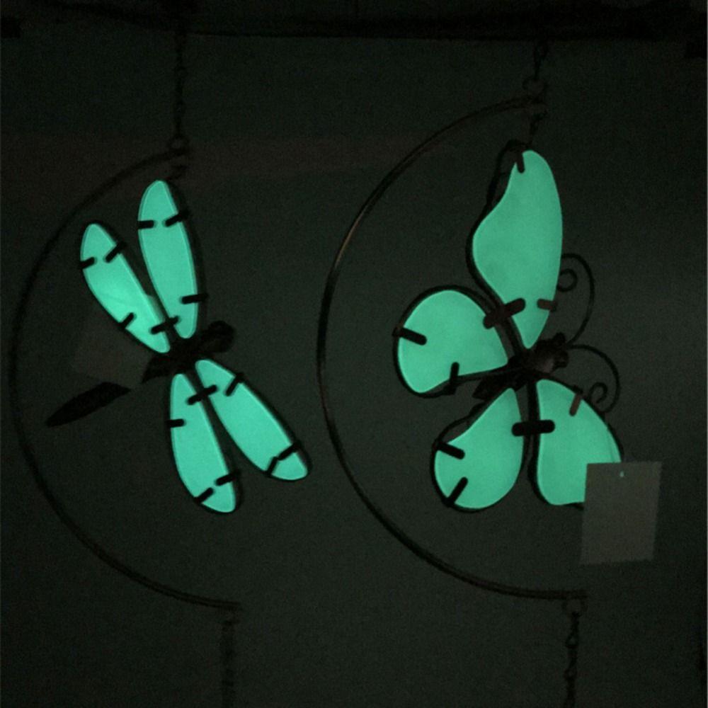 Luminous Glow Dragonfly Wind Bell Good Luck Symbol Wind Spinner Decor For Patio