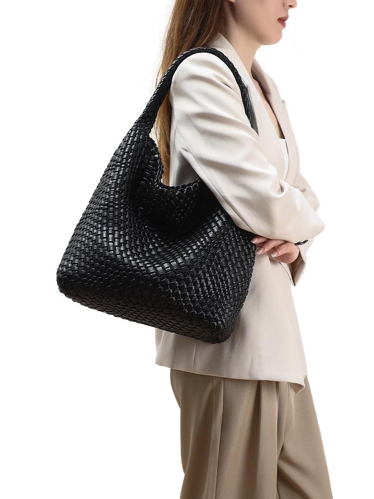Hand-woven Fashionable Large Capacity Tote Bag - Versatile European & American Style