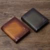 Leather Bag with Anti-theft Brush, Genuine Leather Wallet, Men's Short Vertical Wallet