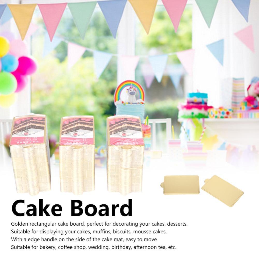300pcs Gold Cake Dessert Board Cardboard Mini Cake Base Multipurpose Mousse Cake Board Cake Slices