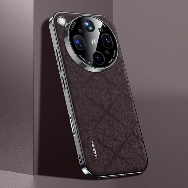 Plain Leather PC Phone Case For OPPO Find X9s Pro 5G, Slim Anti-Scratch Protective Cover