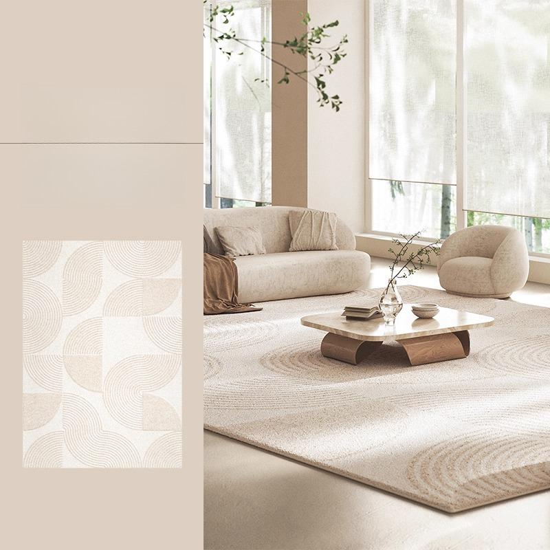 Cream Style Carpets for Living Room Fluffy Soft Lounge Rug Thick Plush Cloakroom Floor Mat Large Area Bedroom Decor Line Carpet