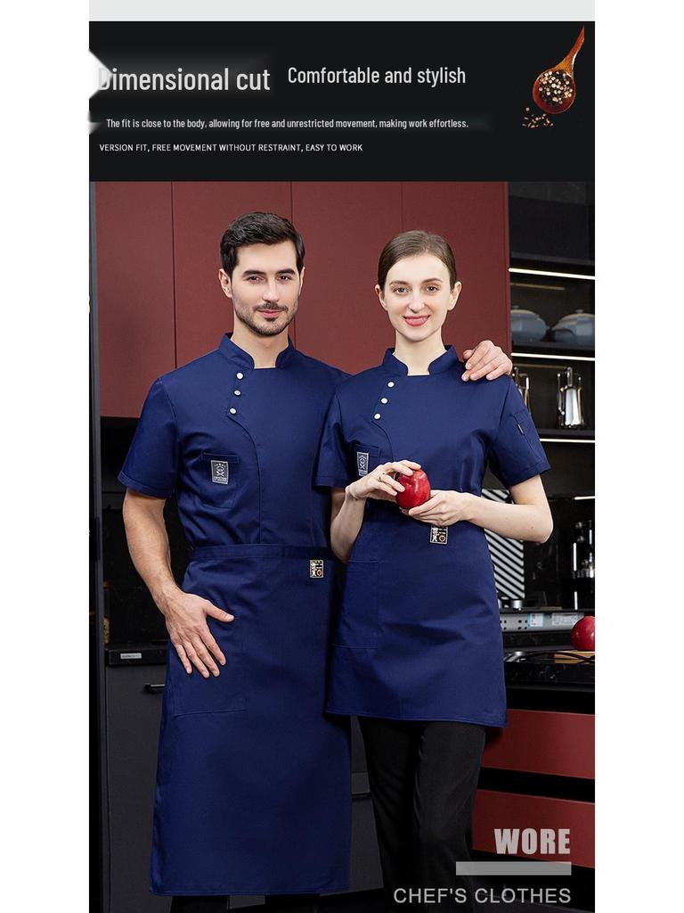 Summer Waterproof Chef Uniform Set: Unisex Short & Long Sleeve for Restaurants & Catering