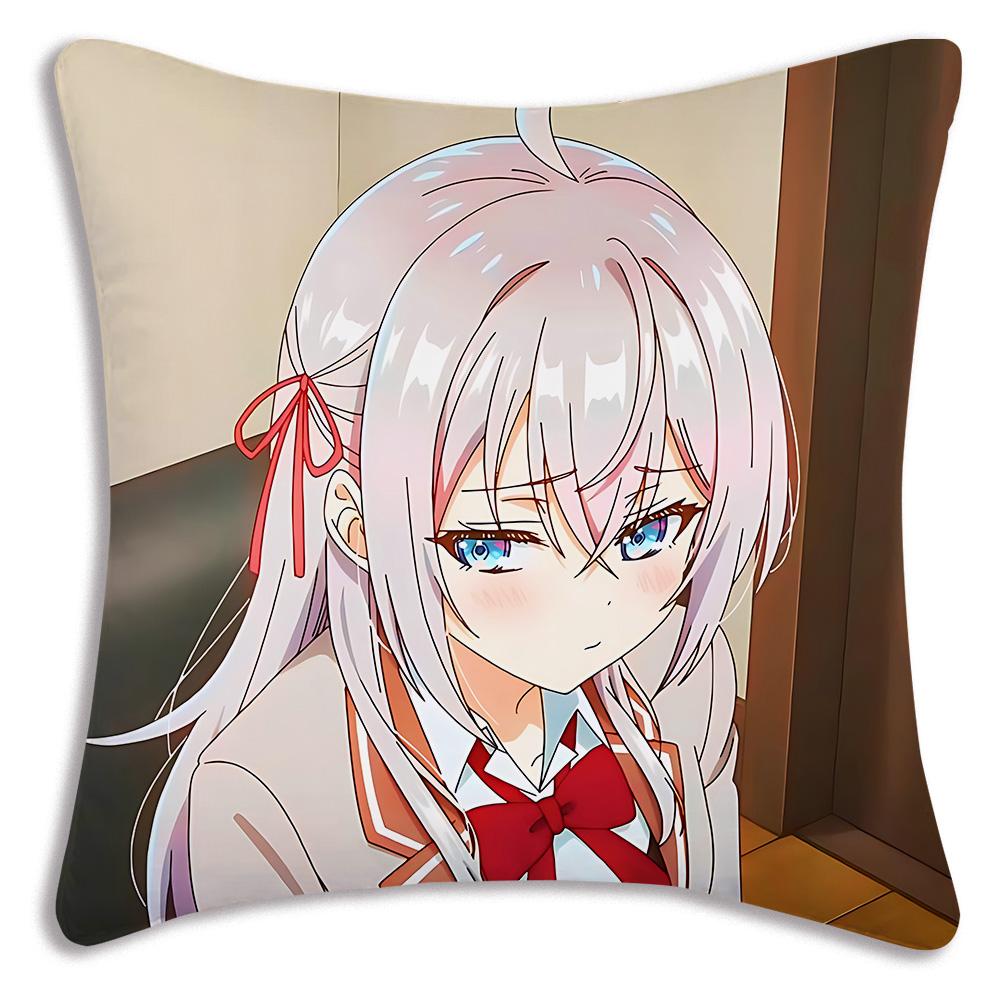 Alya Speaks In Russian Masachika Pillow Covers Cartoon Sofa Decorative Home Double-Sided Printing Short Plush Cute Cushion Cover