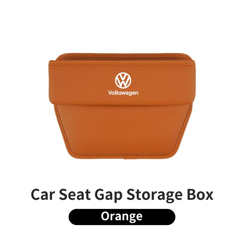 Car Trapezoidal Seat Gap Organizer PU Leather Storage Box Auto Accessories For VW R Scirocco Jetta Beetle Golf Passat TiguanSZ2