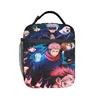 J-Jujutsu Kaisens Lunch Bag Kawaii Lunch Box Outdoor Picnic Portable Tote Food Bags For Women Waterproof Print Cooler Bag