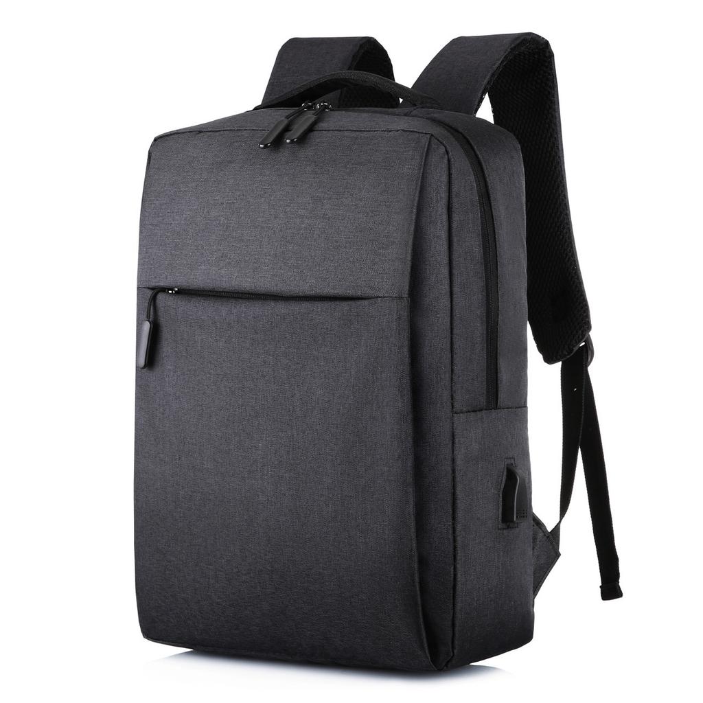 Schoolbag, business backpack, men's bag, laptop bag, simple commuting casual logo printed large capacity backpack wholesale