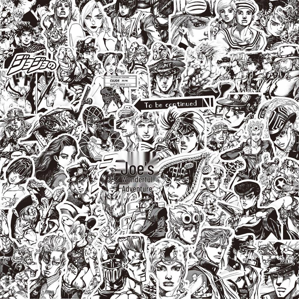 1000 schwarz-weiße Anime-Aufkleber: Demon Slayer, One Piece & mehr zur Notizbuch-Dekoration