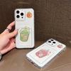 Card Slot Holder Silicone Wallet Pocket Case For Oppo Reno 12F 13F 14F Samsung A15 A25 A35 Redmi Note 9 12 13 Infinix Note 30 Cover Clear Phone Bumper
