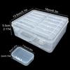 Large-Capacity Transparent Plastic Jewelry Box with Lid - 12 and 15 Grids