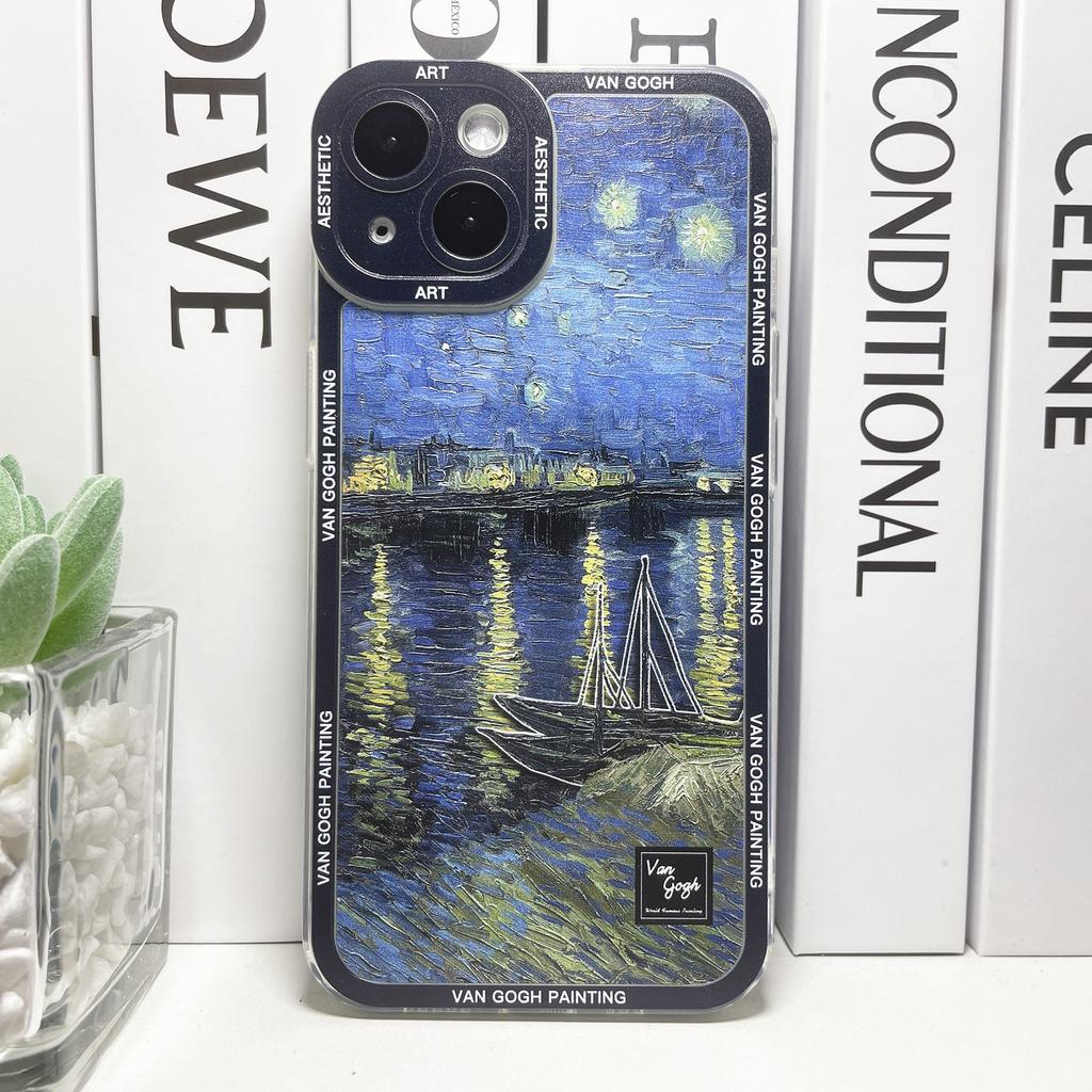 Van Gogh Suowers The Starry Night Art Aesthetic Phone Case For iPhone 15 14 13 12 11 Pro Max Mini XS X XR SE 8 Plus Cover
