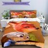 3pcs Cartoon Zootopia Nick & Judy Printed Quilt Set - Includes 1 Quilt Cover and 2 Pillowcases, Machine Washable - Suitable for All Seasons.S013