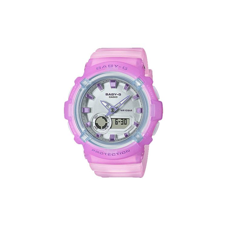 CASIO Women s BABY-G Silver Watch BGA-280-6APR-person Pink Strap