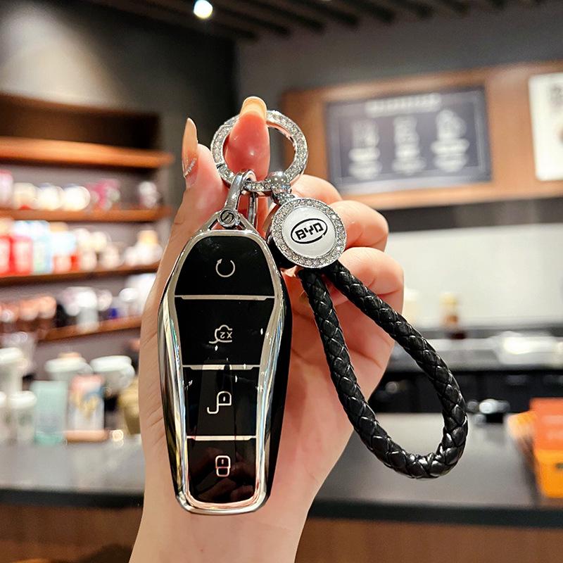 BYD Key Cover - Compatible with Dolphin, Han, Song, Qin, Yuan Plus DMI, Song Pro Max, Speed, Sharp, Han EV, Destroyer 05.