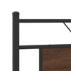 Metal Bed without Mattress Brown Oak Effect 160 x 200 cm