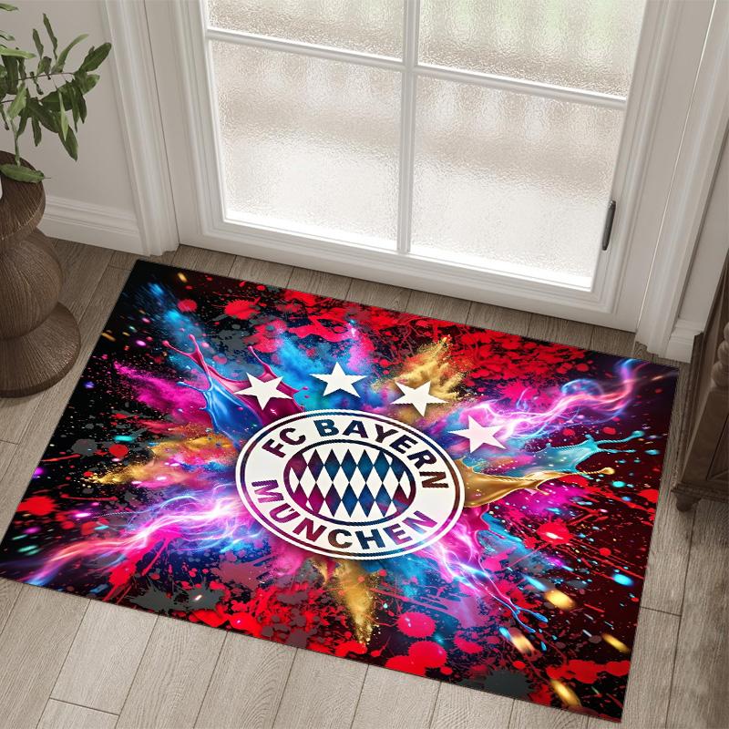 Tappeto in velluto di cristallo con design Bayern Monaco Accogliente Non?Tappeto Stampato Antiscivolo per Camera da Letto Soggiorno Ingresso