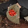 Collapsible Canvas Storage Bag Waxed Canvas Tool Waist Pack Outdoor Foraging Bag  Garden Harvest