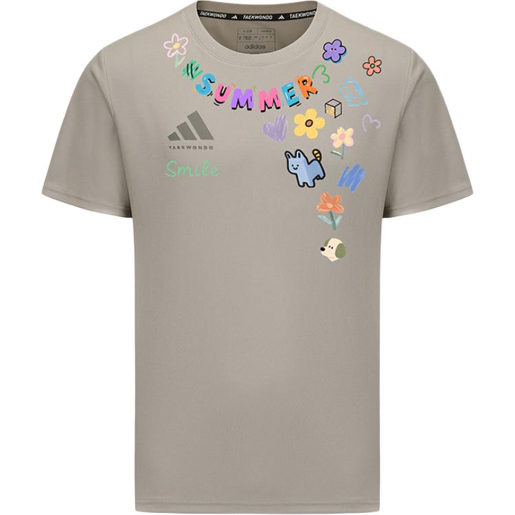 

Adidas Футболка с коротким рукавом с ручной росписью, граффити-буквами, принтом кошки, собаки и цветов, унисекс, топы ADICLTS24CTKP-BN-027 M