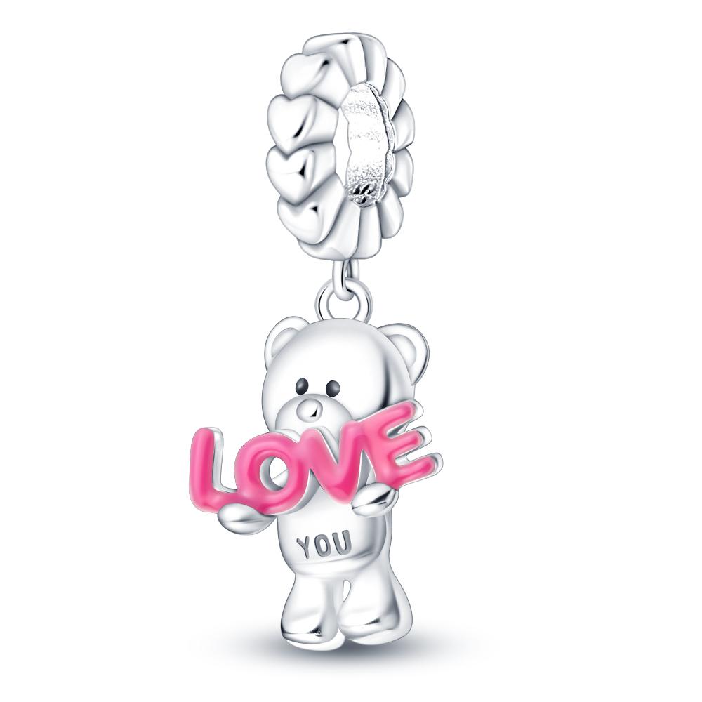 Lovely Copper Sweetheart Bear Love Graduation Bouquet Pendant Fit Diy Bracelet Necklace Childlike Birthday Gift